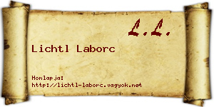 Lichtl Laborc névjegykártya